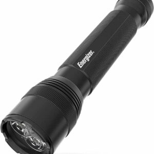 Energizer TAC 1000 LED Tactical Flashlight, Heavy Duty Bright Flashlight for Emergencies and Camping Gear, Water Resistant Flashlight, Batteries Included, Pack of 1, Black