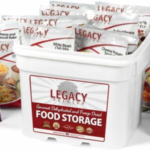 Gourmet Survival Home Food Storage - 120 Large Servings Meal Assortment: 31 Lbs Emergency Supply - Disaster Prep Freeze Dried Supply Kit - Dehydrated Breakfast, Lunch & Dinner