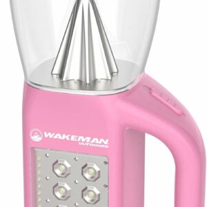 Wakeman 3 in 1 LED, Flashlight and Panel Light, Lightweight Camping Lantern for Camping, Hiking, Reading, and Emergency Outdoors (Pink)