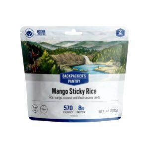 Backpacker's Pantry Mango Sticky Rice - Freeze Dried Backpacking & Camping Food - Emergency Food - 8 Grams of Protein, Vegan, Gluten-Free - 1 Count