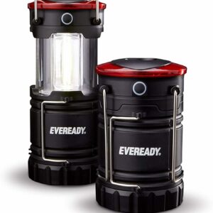 Eveready LED Camping Lantern 360 PRO (2-Pack), Super Bright Tent Lights, Rugged Water Resistant LED Lanterns, 100 Hour Run-time (Batteries Included)