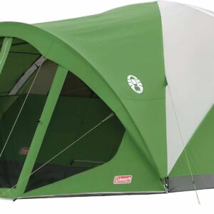 Coleman Evanston Screened Camping Tent, 6/8 Person Weatherproof Tent with Roomy Interior Includes Rainfly, Carry Bag, Easy Setup and Screened-In Porch