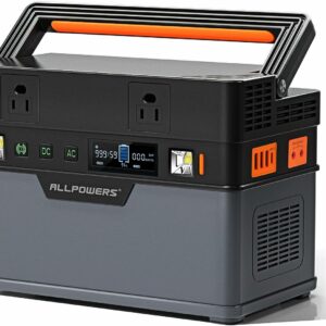 ALLPOWERS S700 Portable Power Station 700W, MPPT Solar Generator 606Wh with AC DC USB Car Ports, 0-80% in 1.5 Hrs, Mobile Backup Battery for Outdoor Camping Home RV Trip Emergency