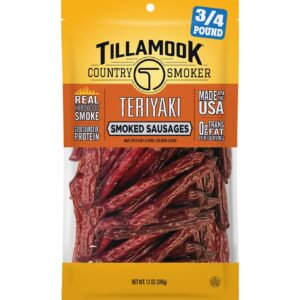 Tillamook Country Smoker Real Hardwood Smoked Sausages, Teriyaki, 12 Ounce