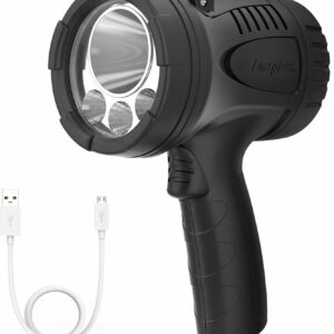 Energizer LED Rechargeable Spotlight PRO-600, IPX4 Water Resistant Spot Light, Ultra Bright Flashlight for Work, Outdoors, Emergency Power Outage (USB Cable Included)