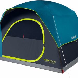 Coleman Skydome Camping Tent with Dark Room Technology, 4/6/8/10 Person Family Tent Sets Up in 5 Minutes and Blocks 90% of Sunlight, Weatherproof Tent with Extra Storage and Ventilation