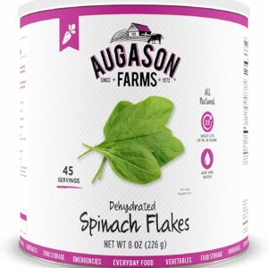 Augason Farms Dehydrated Spinach Flakes 8 oz No. 10 Can