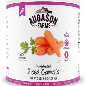 Augason Farms Dehydrated Diced Carrots,net weight 2 lbs 6 ounce.