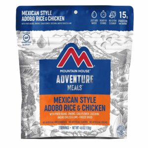 Mountain House Mexican Style Adobo Rice & Chicken | Freeze Dried Backpacking & Camping Food | 2-Servings | Gluten-Free