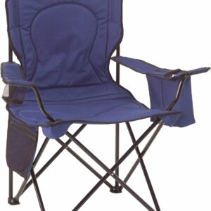 Coleman Portable Camping Chair with 4-Can Cooler, Fully Cushioned Seat and Back with Side Pocket and Cup Holder, Carry Bag Included, Collapsible Chair for Camping, Tailgates, Beach, and Sports